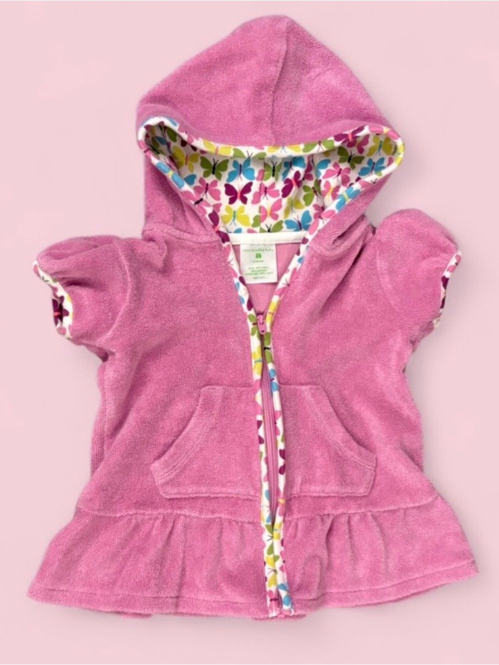 Vera Bradley Baby Purple Terry Cloth Hooded Swim Cover Up Size 6-12M